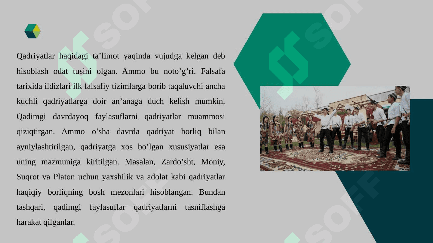 Qadriyat nazariyasining shakllanish tarixi 2