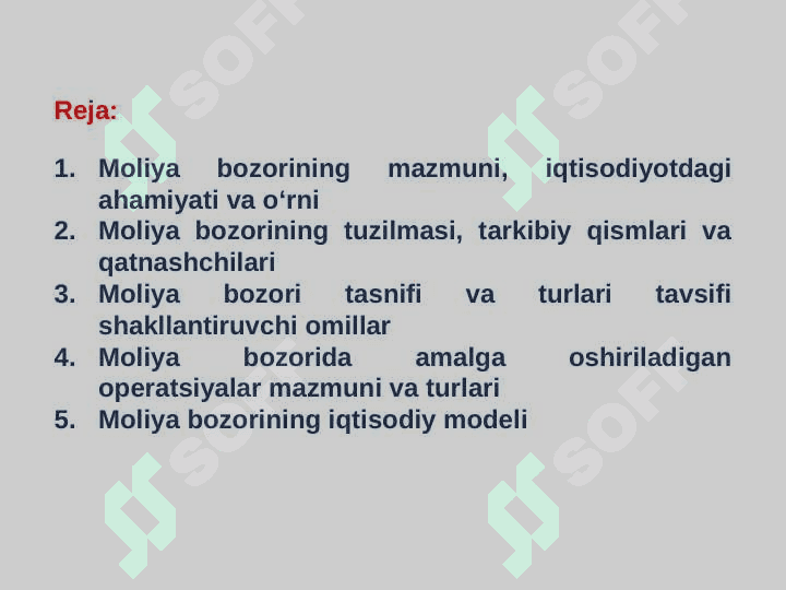 Moliyaviy tashkilotlar va moliyaviy infratuzilma 2