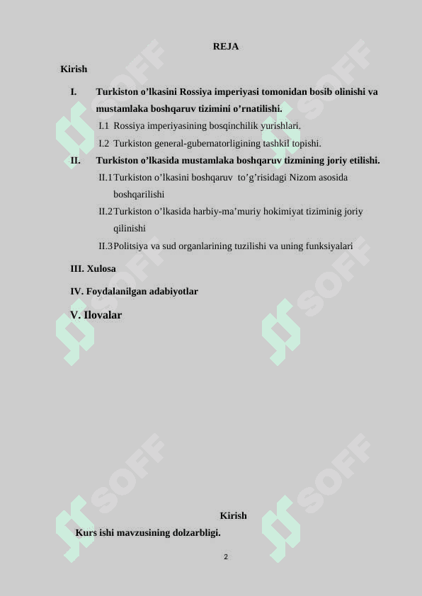Turkistonda mustamlaka boshqaruv tizimining takomillashtirilishi 2