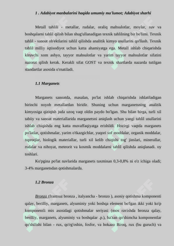 Marganesni bronza qotishmalaridan foydalanish 4