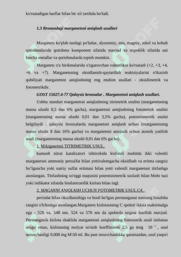 Marganesni bronza qotishmalaridan foydalanish 7