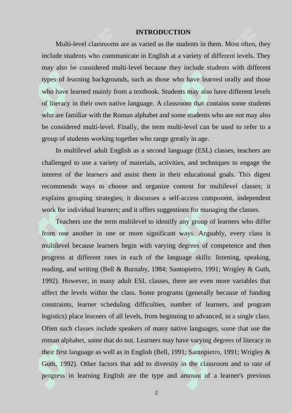 TEACHING ENGLISH TO MULTILEVEL CLASSES 2
