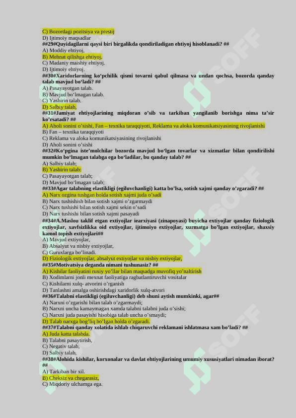 Marketing test javoblari 4