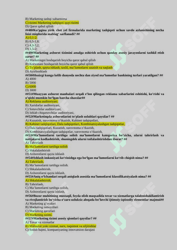 Marketing test javoblari 6