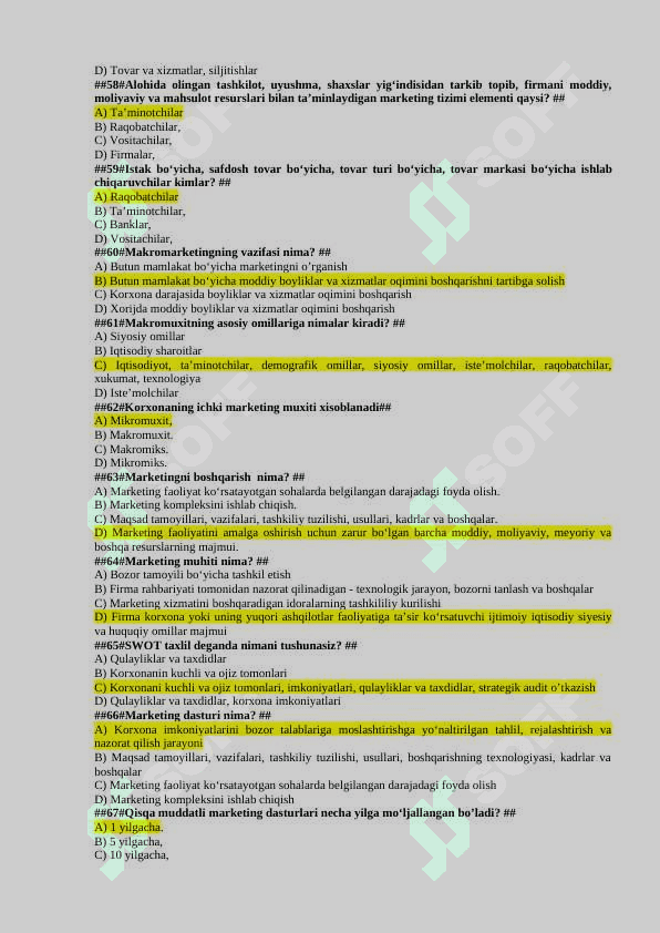 Marketing test javoblari 7
