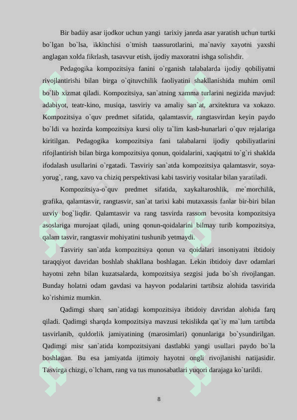 BMI Mening qishlog`im 8