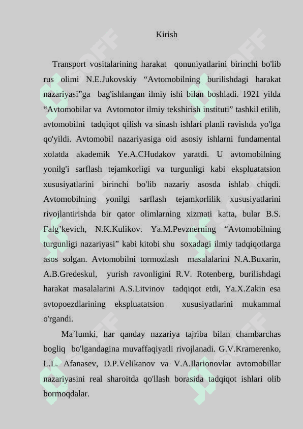 Transport vositalarining texnik ekspluatatsiyasi 2