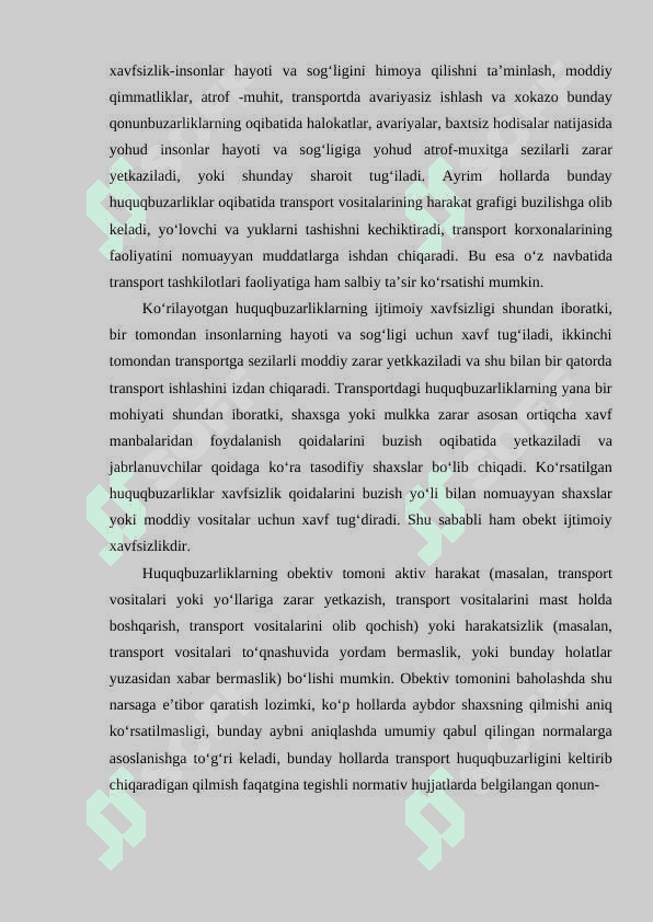 Transportdagi huquqbuzarliklar va huquqbuzarliklar 2