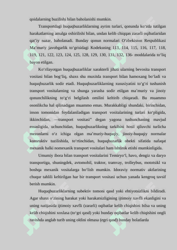 Transportdagi huquqbuzarliklar va huquqbuzarliklar 3
