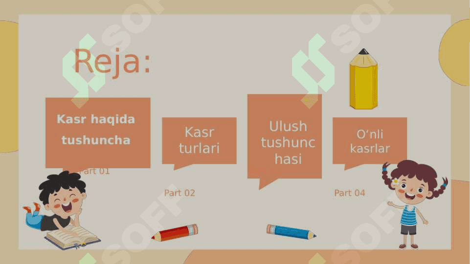 Ulush va kasr. Oʽnli kasrlar 2