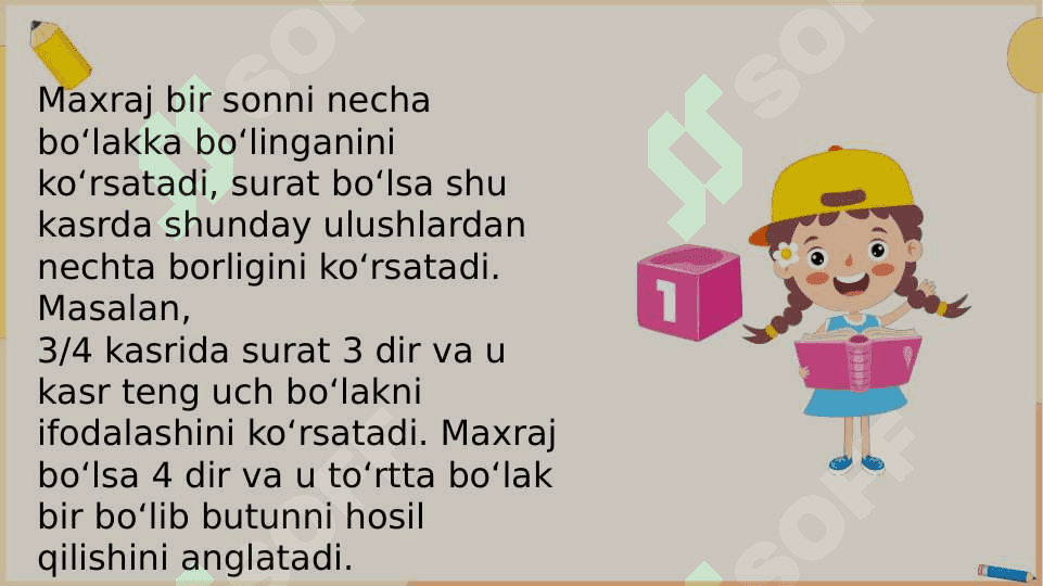 Ulush va kasr. Oʽnli kasrlar 4
