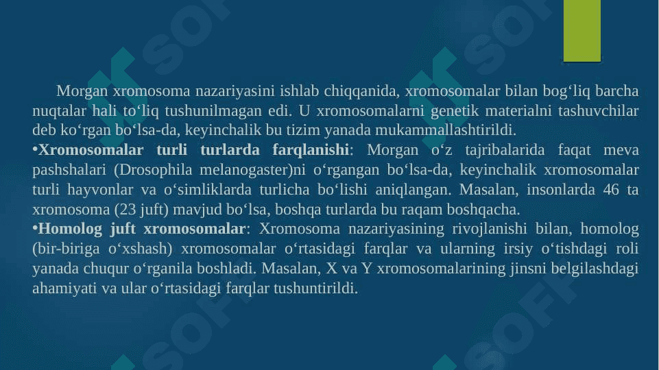Toms Morganing xromosoma nazariyasi 5