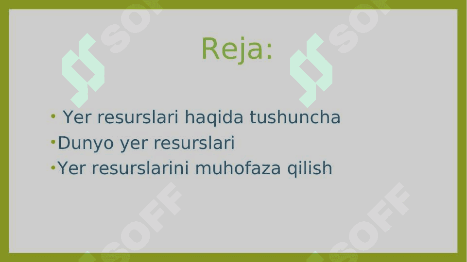 Yer resurslari 2