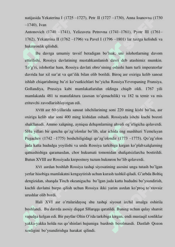 XV-XVII asrlarda markazlashgan Rus davlati mavzusida ilmiy maqola 8