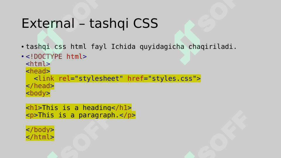 Web sahifalarga still berishda CSS dan foydalanish 4