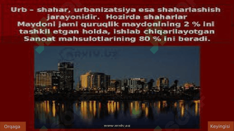 Shahar va atrof – muhit 8