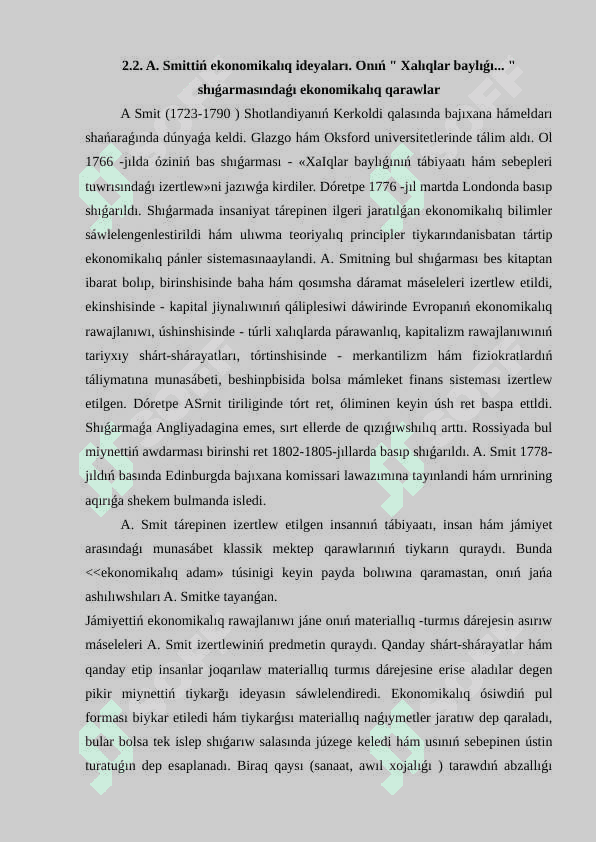 A. Smit ekonomikalq taliymatlari 4
