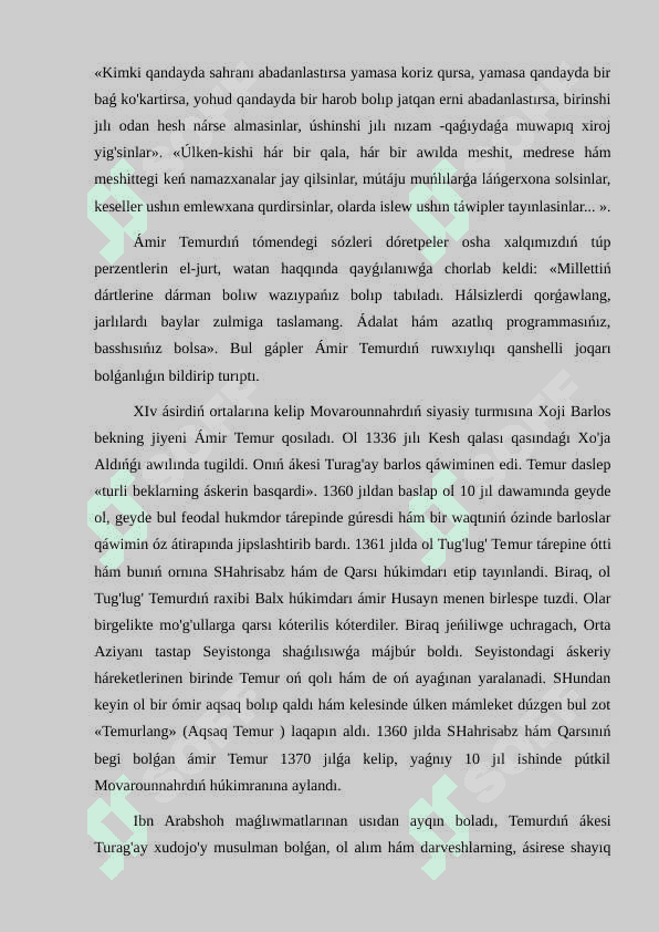 Ámir Temur hám Temuriyler dáwiri arxitekturası 6