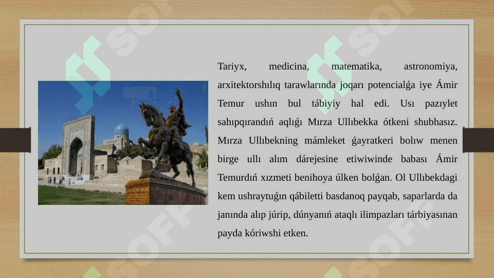 Ámir Temur hám Temuriyler dáwiri arxitekturası 4
