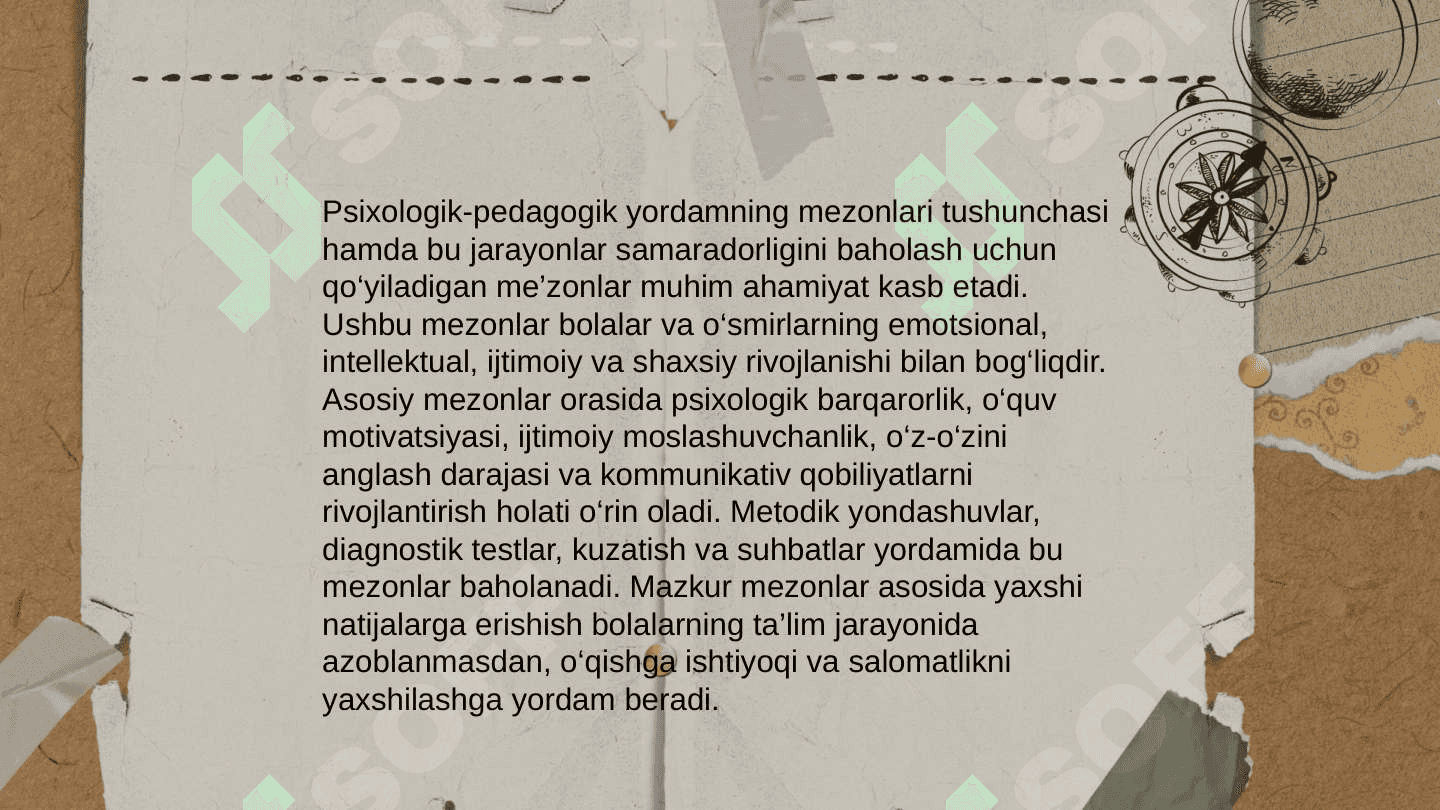 Psixologik-pedagogik yordam texnologiyalar mezonlari,tarkibiy qismlari,tuzilishi turlari 3