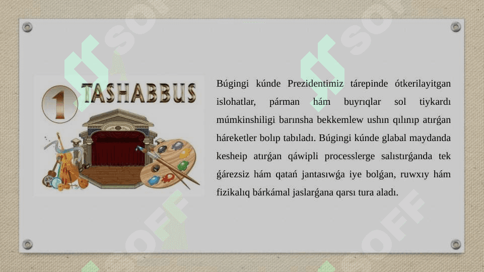 Bes áhmiyetli baslama hám onıń áhmiyeti 3
