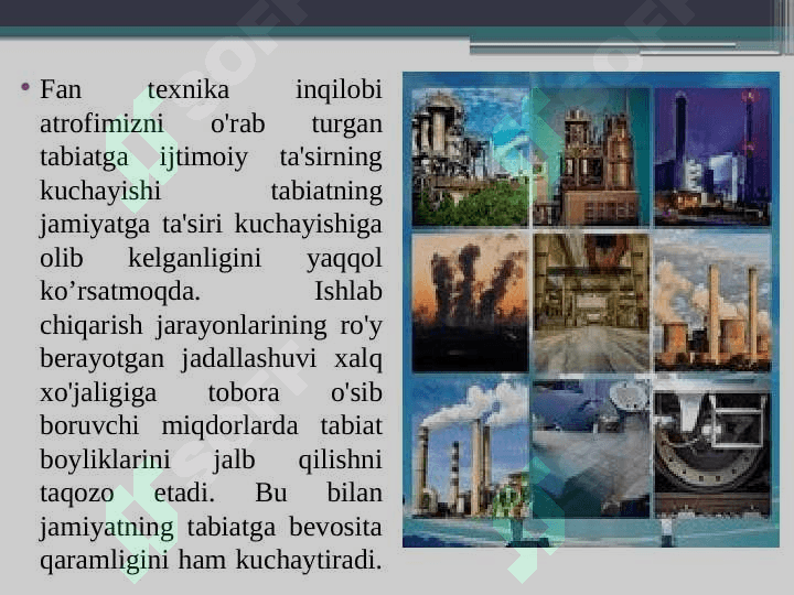 Ilmiy-texnik revolyutsiya va global ekologik inqirozlar 8