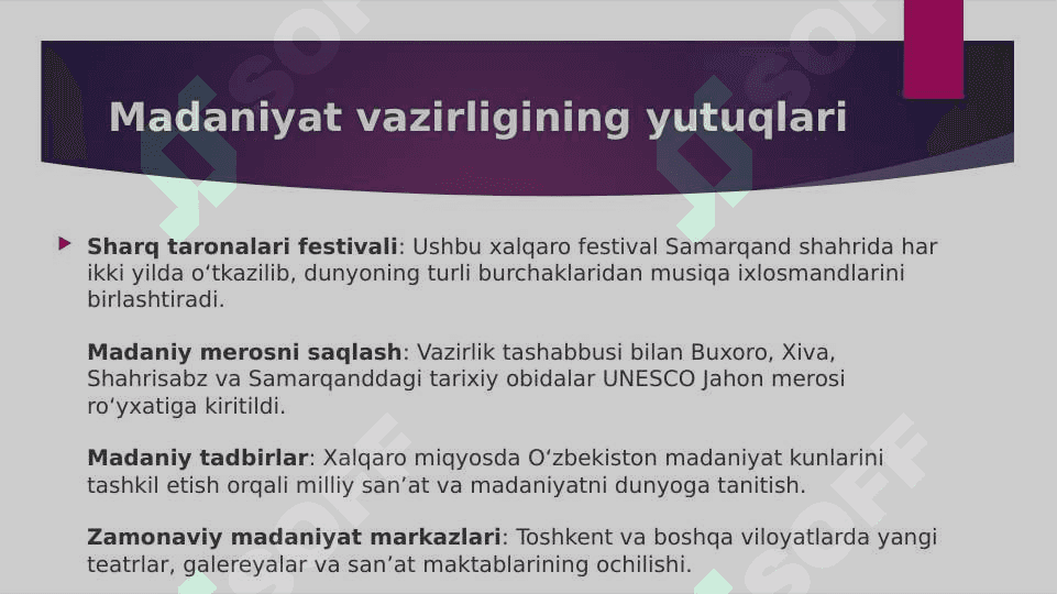 O‘zbekiston respublikasi madaniyat vazirligining imiji 7