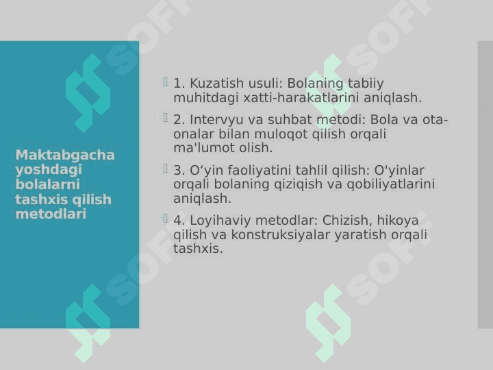 Maktabgacha va kichikmaktab yoshidagi bolalarnipsixologik-pedagogiktashxis qilish metodlari 2