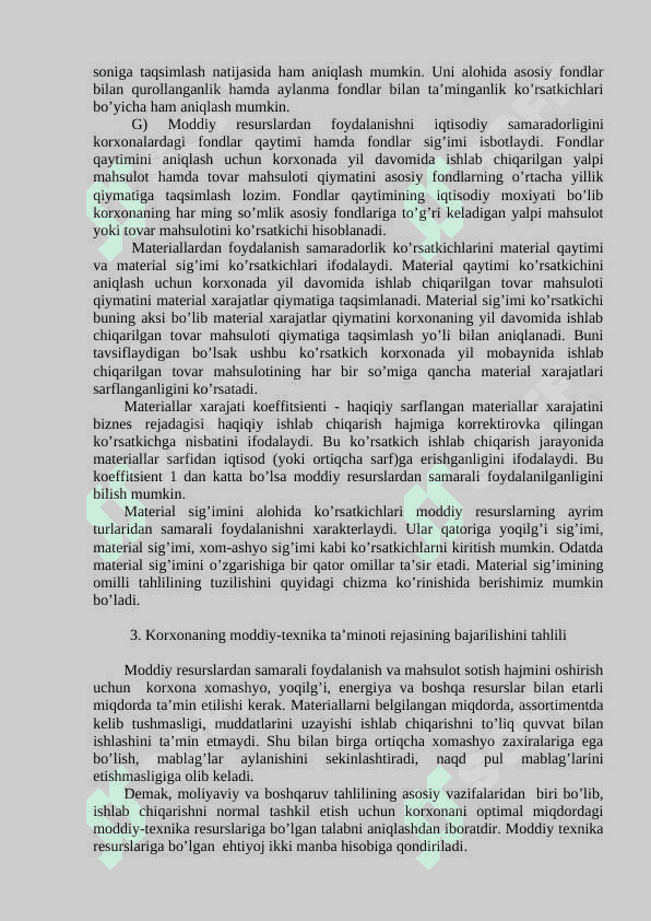MODDIY RESURSLAR BILAN TA’MINLANGANLIK VA ULARDAN FOYDALANISH TAHLILI 3