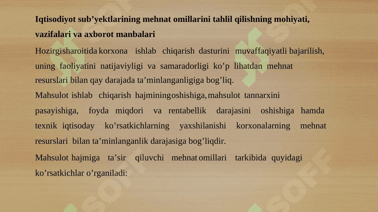 Mehnat resurslari  bilan ta’minlangаnlik va mеhnаt unumdоrligi tаhlili 3