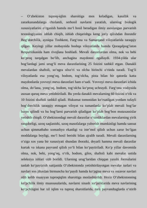 O‘zbekiston bog’dorchiligi-uzumchilik geografiyasi 8