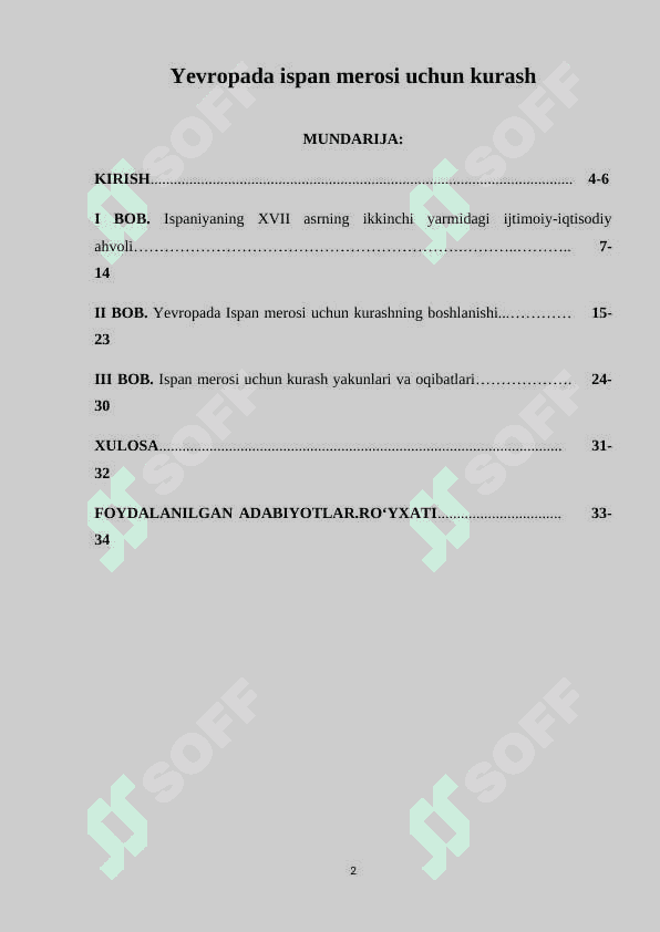 Yevropada ispan merosi uchun kurash 2