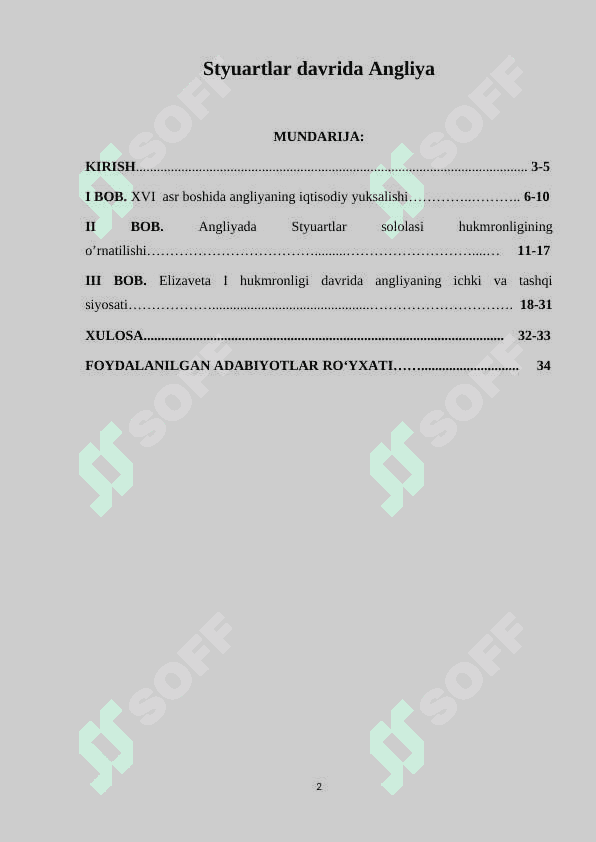 Styuartlar davrida Angliya 2
