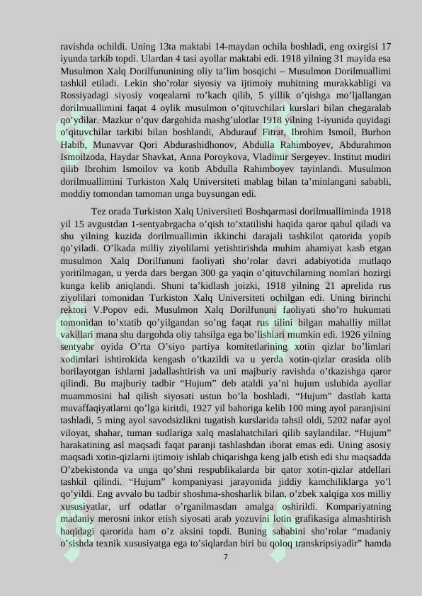 O’zbekistonda sovet davrida oliy  ta’lim tizimi 7