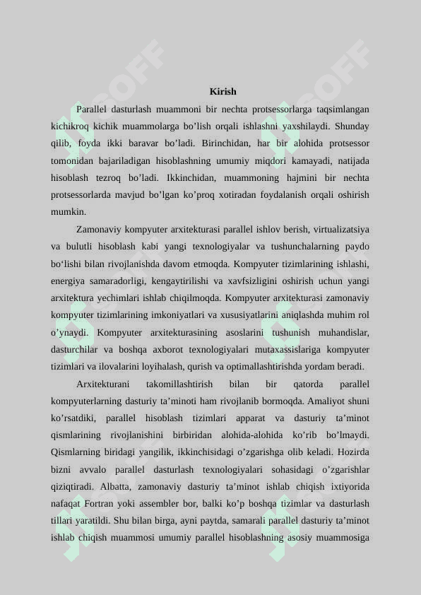 Parallel dasturlash modellari: Multiple Program Multiple Data (MPMD) modeli va uning arxitekturasi 3