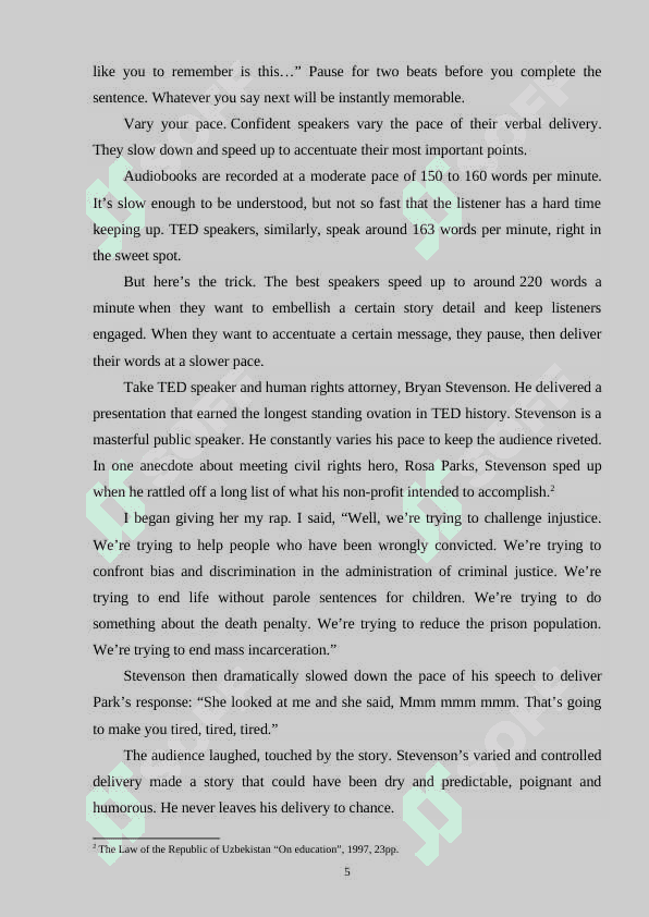 THE WAYS OF DEVELOPING SKILLS FOR ORAL PRESENTATION GROUP DISCUSSION AND DEBATES OF B1 LEVEL STUDENTS 5