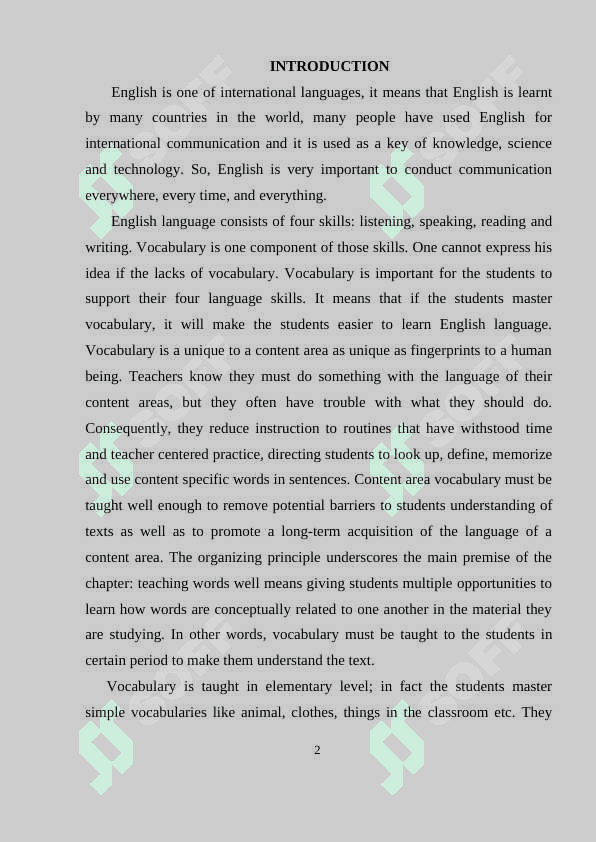 THE WITH OF IMPROVING BUSINESS ENGLISH LEARNERS VOCABULARY ON THE MATERIAL OF SCALE UP 2