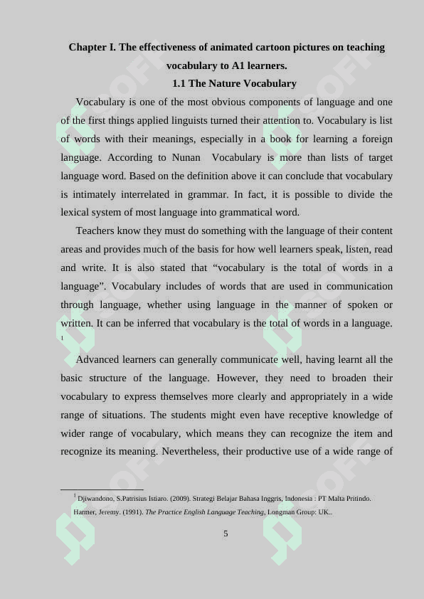 THE WITH OF IMPROVING BUSINESS ENGLISH LEARNERS VOCABULARY ON THE MATERIAL OF SCALE UP 5