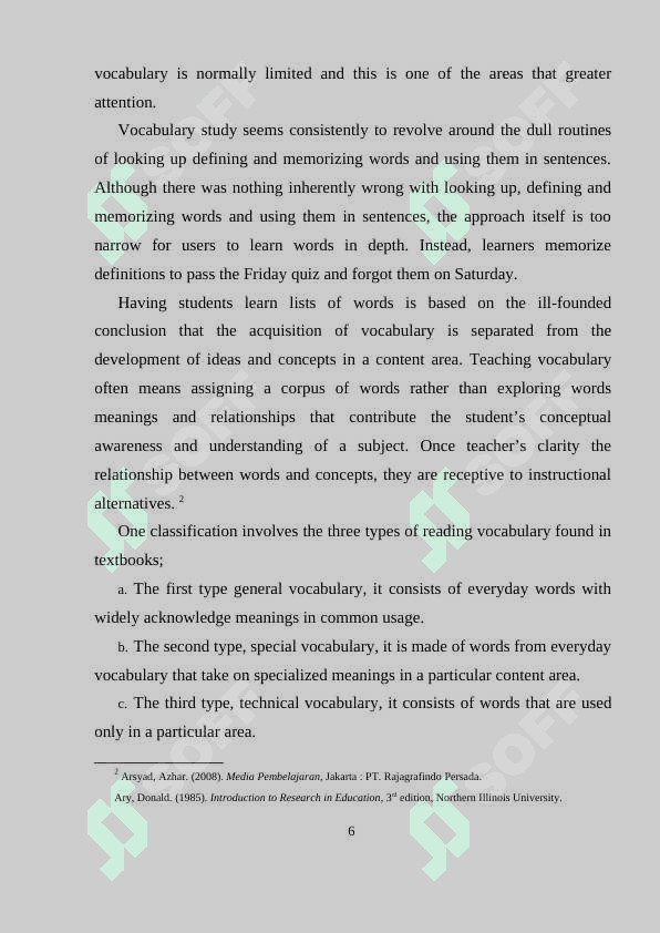 THE WITH OF IMPROVING BUSINESS ENGLISH LEARNERS VOCABULARY ON THE MATERIAL OF SCALE UP 6