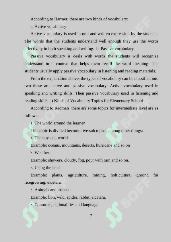 THE WITH OF IMPROVING BUSINESS ENGLISH LEARNERS VOCABULARY ON THE MATERIAL OF SCALE UP 7