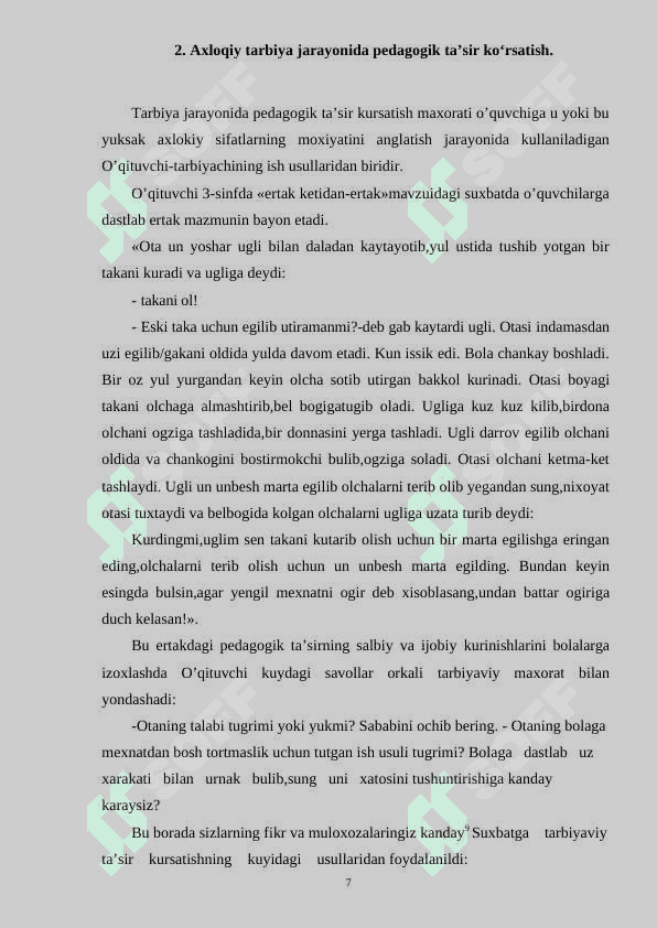 Axloqiy tarbiya jarayonida pedagogning ro’li va vazifasi.doc 7