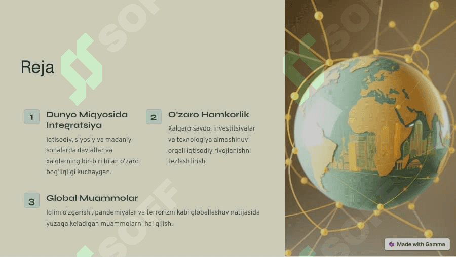 Globallashuv, Globalistika va Barqaror Taraqqiyot 2