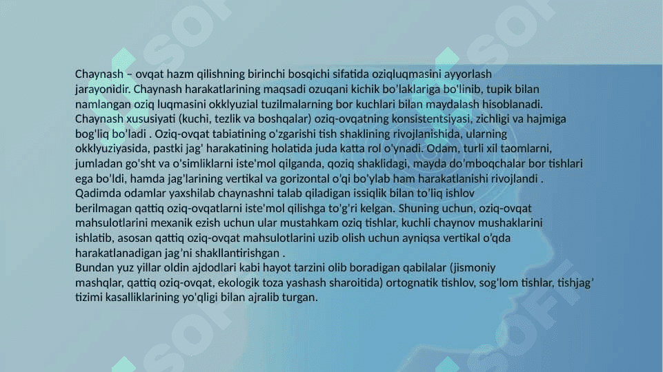 Сhaynash mushaklarining kuchi va ishi.Fiziologik elektroton xodisasi 2