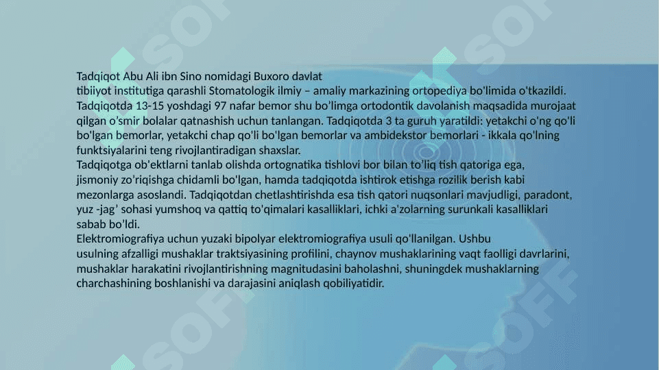 Сhaynash mushaklarining kuchi va ishi.Fiziologik elektroton xodisasi 4