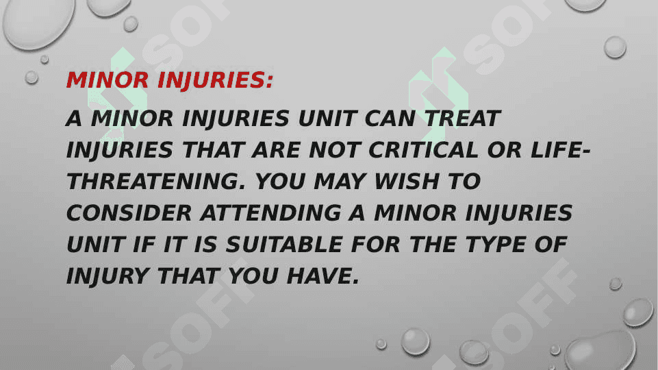 Minor Injuries 2