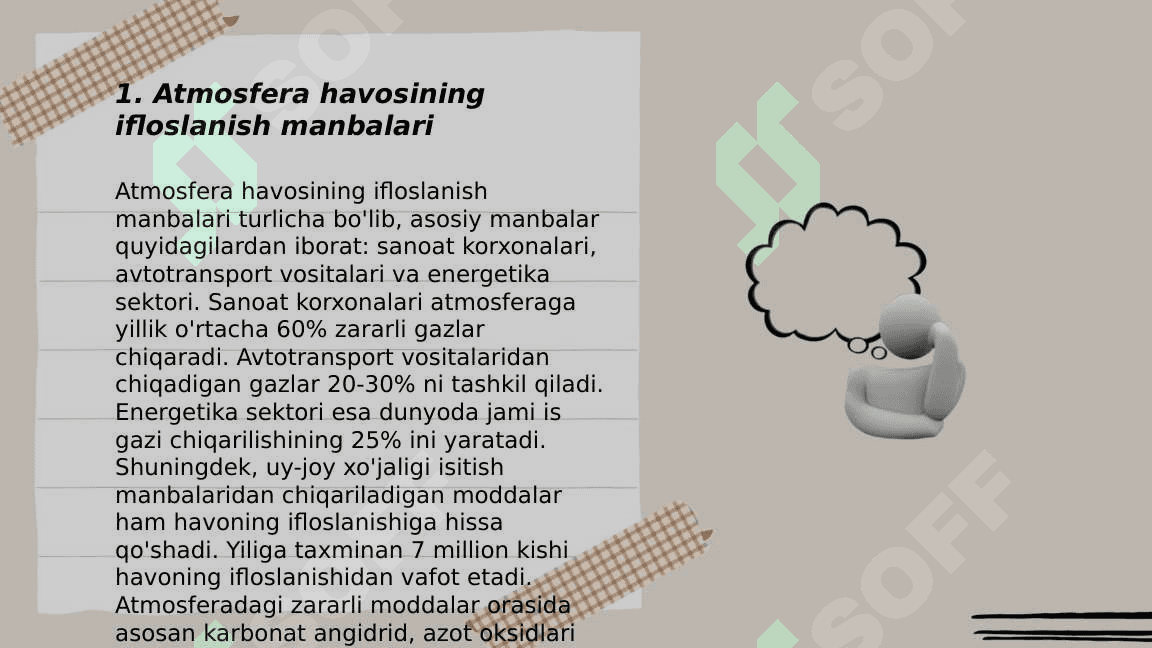 Atmosfera havosi, suv, tuproqning nomuvofiq omillarini gigienik reglamentlashga bo'lgan umumiy yondashuvlar 3