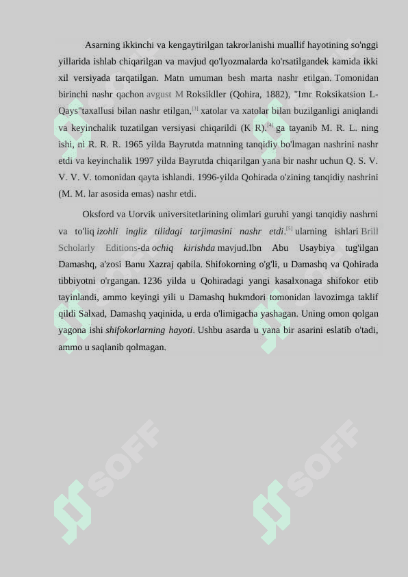 O'rta asr Sharq allomalari ilmiy merosini o'rganishda Ibn Usaybi'a asarining o'rni 24 2