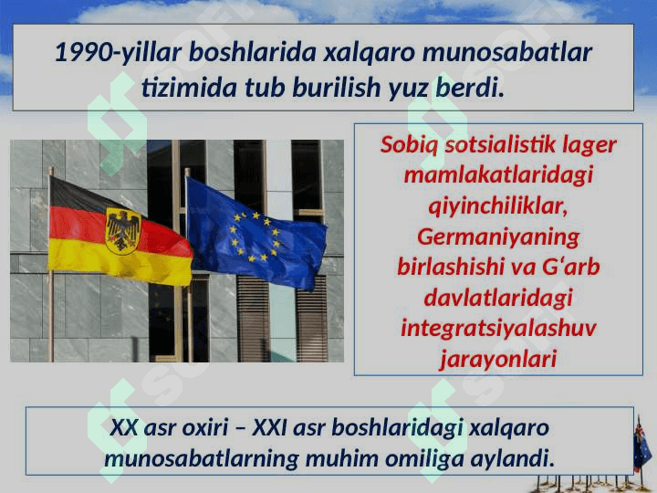 XX asr oxiri – xxi asr boshlarida xalqaro munosabatlar 3