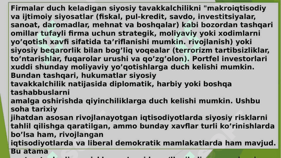 Siyosiy risk darajasi 3