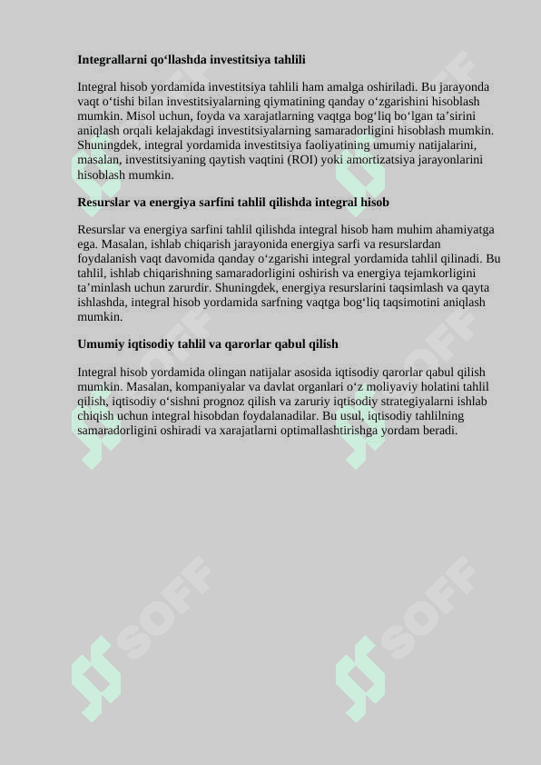 Foyda, xarajat va boshqa iqtisodiy ko'rsatkichlar tahlilida integral hisob tatbiqlari. 4